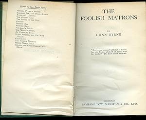 Seller image for The Foolish Matrons for sale by Little Stour Books PBFA Member