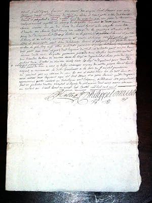 Contrat de change de près entre Philippe Draud, chevalier, seigneur du Teil et de la Rochebreuil....