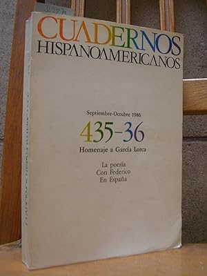 CUADERNOS HISPANOAMERICANOS septiembre-octubre 1986 435-436. HOMENAJE A GARCIA LORCA. La poesía. ...