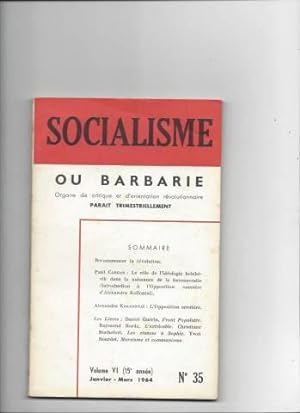 Revue socialisme ou barbarie N°35