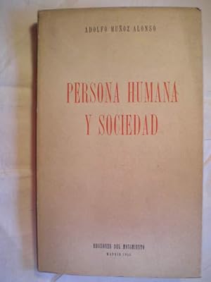 Seller image for Persona humana y sociedad for sale by Librera Antonio Azorn