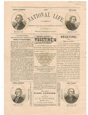 VEGETINE: Nature's Remedy. The Great Blood Purifier. (In The National Life: Devoted to the Health...