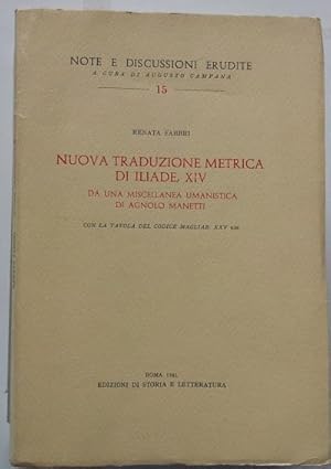 Nuova traduzione metrica di Iliade, XIV