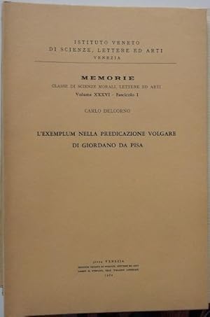 Memorie - L'exemplum nella predicazione volgare di Giordano da Pisa.