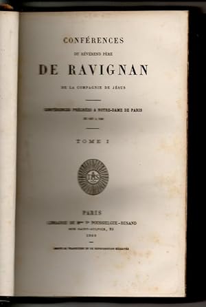 Conferences du Reverend Pere de Ravignan de la Compagnie de Jesus. 4 Bände.