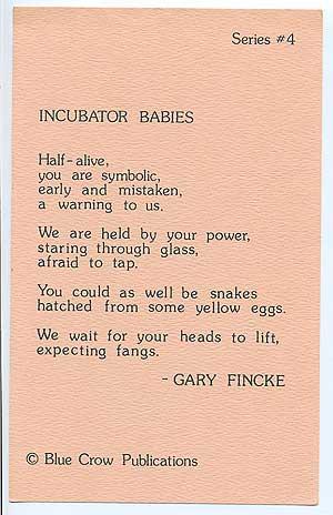 Bild des Verkufers fr Incubator Babies zum Verkauf von Between the Covers-Rare Books, Inc. ABAA