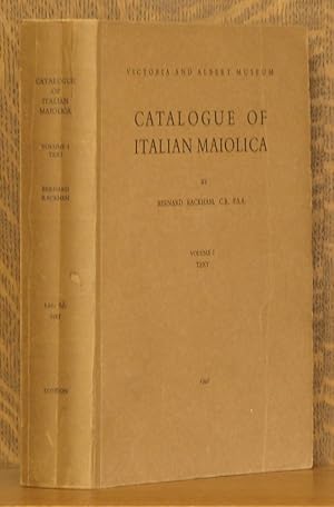 CATALOGUE OF ITALIAN MAIOLICA VOL 1 TEXT (INCOMPLETE SET)