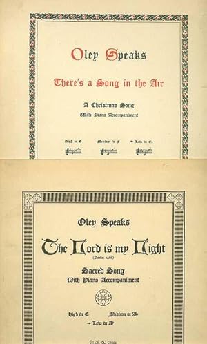 Tenor (Low Voice) Offering of 2: There's a Song in the Air [J.G. Holland] (and) The Lord is my Li...