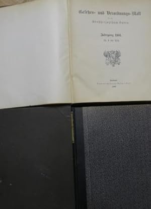 Gesetzes- und Verordnungs-Blatt für das Großherzogthum Baden, Rarität! Jahrgang 1891, 28 Hefte ge...