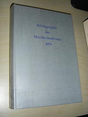 Bild des Verkufers fr Bibliographie des Musikschrifttums 1975 (BMS) zum Verkauf von Versandantiquariat Rainer Kocherscheidt