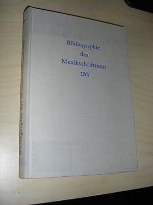 Bild des Verkufers fr Bibliographie des Musikschrifttums 1967 (BMS) zum Verkauf von Versandantiquariat Rainer Kocherscheidt