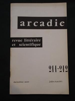 ARCADIE. Revue Littéraire et Scientifique. N° 211-212