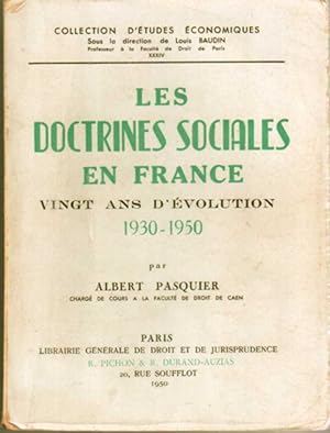 Les Doctrines Sociales En France Vingt Ans D'evolution