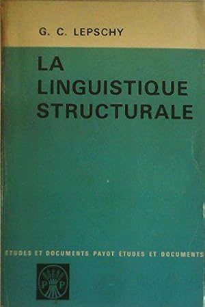 Bild des Verkufers fr La linguistique structurale zum Verkauf von JLG_livres anciens et modernes