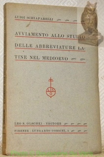Bild des Verkufers fr Avviamento allo studio delle abbreviature latine nel medioevo. zum Verkauf von Bouquinerie du Varis