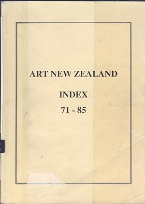 Art New Zealand Index Numbers 71-85.
