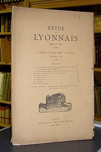 Imagen del vendedor de Revue du Lyonnais, 5 srie, Tome XXX, n 180, dcembre 1900 a la venta por Le Beau Livre