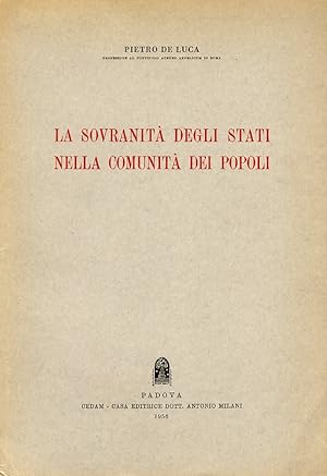 La sovranità degli Stati nella comunità dei popoli.