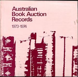 Bild des Verkufers fr Australian Book Auction Records. A two yearly record of books sold at auction in Australia. Vol. 3 1973 - 1974. zum Verkauf von Time Booksellers