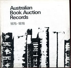 Bild des Verkufers fr Australian Book Auction Records. A two yearly record of books sold at auction in Australia. Vol. 4 1975 - 1976. zum Verkauf von Time Booksellers