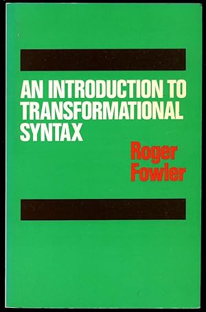 Immagine del venditore per An Introduction to Transformational Syntax venduto da Little Stour Books PBFA Member