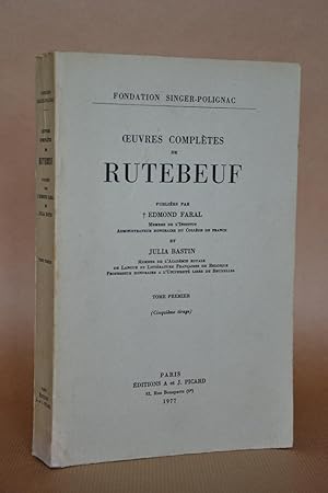 Image du vendeur pour Oeuvres Compltes De Rutebeuf, Tome Ier mis en vente par Librairie Raimbeau