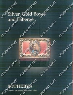 SILVER, GOLD BOXES AND FABERGE. 16/11/1998-17/11/1998. (Weight= 444 grams)