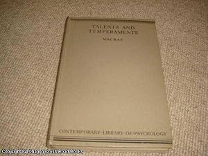 Talents and Temperaments - Psychology of Vocational Guidance (1941 reprint)