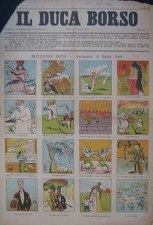IL DUCA BORSO, periodico satirico modenese - 1909 - n. 02 del 01 gennaio 1909 - ANNO DECIMO - con...