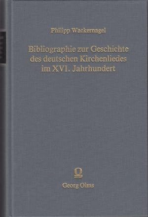 Bild des Verkufers fr Bibliographie zur Geschichte des deutschen Kirchenliedes im XVI. Jahrhundert. zum Verkauf von Antiquariat Bcheretage