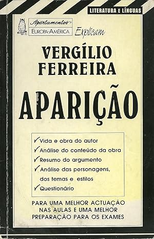 VERGÍLIO FERREIRA - APARIÇÃO