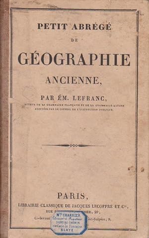Seller image for Petit abrg de gographie ancienne for sale by Bouquinerie "Rue du Bac"