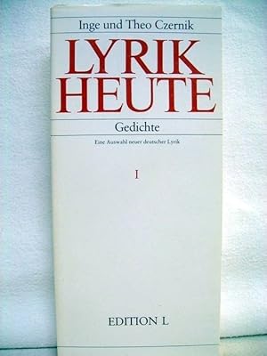 Imagen del vendedor de Edition L Lyrik heute , eine Auswahl neuer deutscher Lyrik Band 1 a la venta por Antiquariat Bler