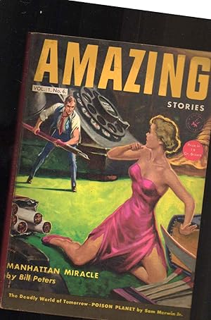 Seller image for Amazing Stories magazine. Volume 1. Number 6. 1954. Includes "Breakfast at Twilight" by Philip K. Dick for sale by SAVERY BOOKS