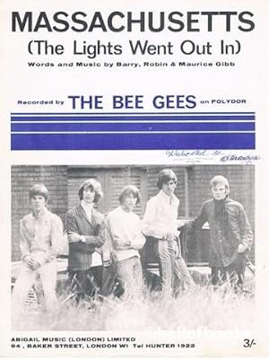 Bild des Verkufers fr Massachusetts (The Lights Went Out In). Recorded by The Bee Gees zum Verkauf von Hall of Books