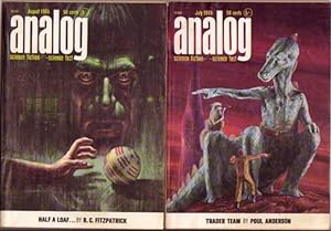 Bild des Verkufers fr Analog Science Fact - Fiction July & August 1965, 2 Issues featuring " Trader Team" by Poul Anderson, + Sleep No More, Fighting Division, Soupstone, Though a Sparrow Fall, +++ zum Verkauf von Nessa Books