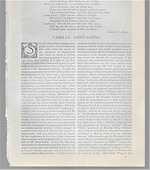 Seller image for Camille Saint-Saens for sale by Legacy Books II