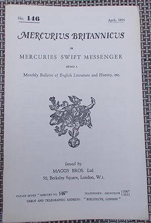 Imagen del vendedor de Mercurius Britannicus or Mercuries Swift Messenger Being a Monthly Bulletin of English Literature and History, Etc. (No. 146) a la venta por Faith In Print