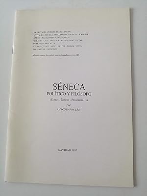 Image du vendeur pour Sneca : poltico y filsofo (Eques. Novus. Provincialis) mis en vente par Perolibros S.L.