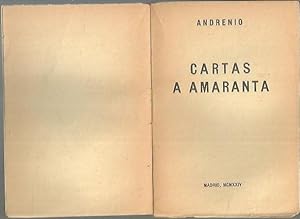 Bild des Verkufers fr CARTAS A AMARANTA. zum Verkauf von Librera Javier Fernndez