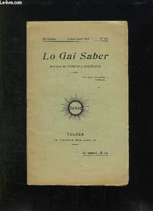 Bild des Verkufers fr LO GAI SABER N 226 JUILLET AOUT 1948. zum Verkauf von Le-Livre