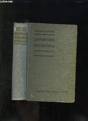 Seller image for LES LITTERATURES ANCIENNES EXTRAITS TRADUITS. 12em EDITION. for sale by Le-Livre