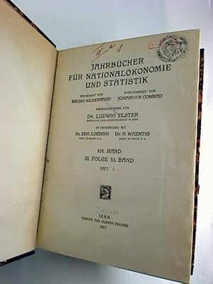 Jahrbücher für Nationalökonomie und Statistik. - 108. Bd., III. Folge 53. Bd.