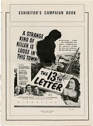 Seller image for The 13th [Thirteenth] Letter (Original Film Pressbook) for sale by Royal Books, Inc., ABAA