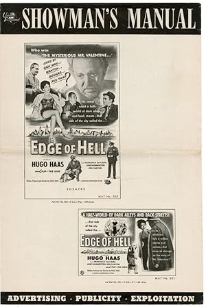 Seller image for Edge of Hell (Original Film Pressbook) for sale by Royal Books, Inc., ABAA