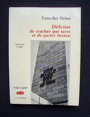 Défense de cracher par terre et de parler breton - Anthologie bilingue -