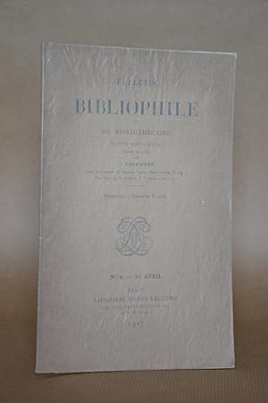 Imagen del vendedor de Bulletin Du Bibliophile et bibliothcaire, 1917 - N4 (avril) a la venta por Librairie Raimbeau