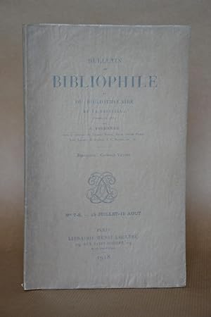 Imagen del vendedor de Bulletin Du Bibliophile et bibliothcaire, 1918 - N7-8 (juillet - aot) a la venta por Librairie Raimbeau