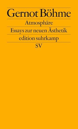 Bild des Verkufers fr Atmosphre : Essays zur neuen sthetik zum Verkauf von AHA-BUCH GmbH