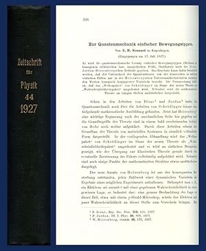 Zur quantenmechanik einfacher bewegungstypen in Zeitschrift für Physik, Volume 44, 1927. pp. 326-...